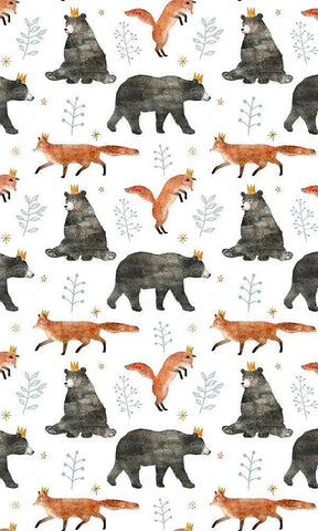 Woodland Celebration Collection E White Modern Wood Framed Art Print with Double Matting by Borges, Victoria