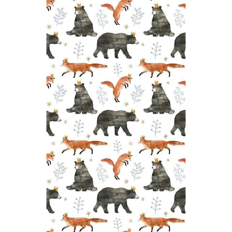 Woodland Celebration Collection E Gold Ornate Wood Framed Art Print with Double Matting by Borges, Victoria