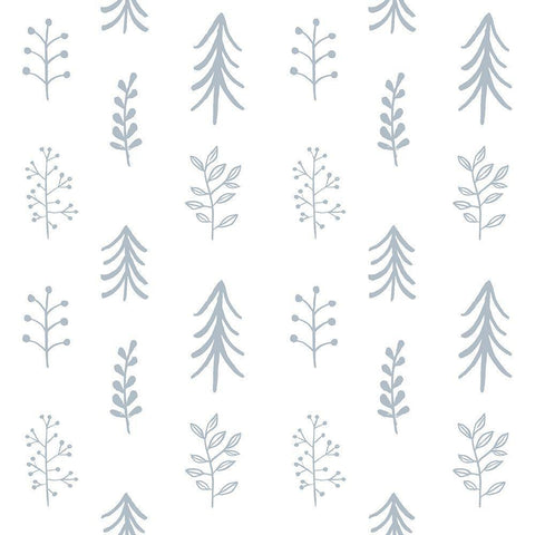 Woodland Celebration Collection F White Modern Wood Framed Art Print by Borges, Victoria