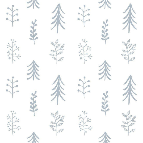 Woodland Celebration Collection F White Modern Wood Framed Art Print with Double Matting by Borges, Victoria