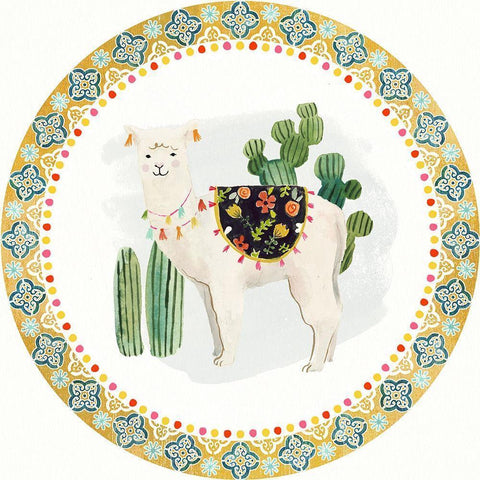 Sweet Alpaca Collection C Black Modern Wood Framed Art Print with Double Matting by Borges, Victoria