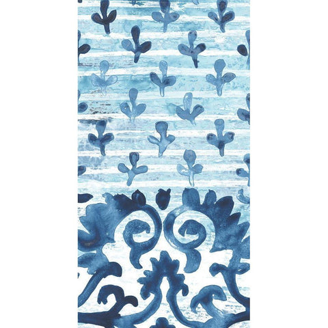 Indigo Sampler Collection B Black Modern Wood Framed Art Print with Double Matting by Vess, June Erica