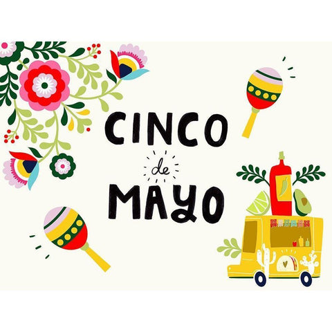 Cinco de Mayo Collection A Black Modern Wood Framed Art Print by Borges, Victoria