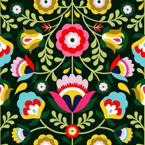 Cinco de Mayo Collection I White Modern Wood Framed Art Print with Double Matting by Borges, Victoria