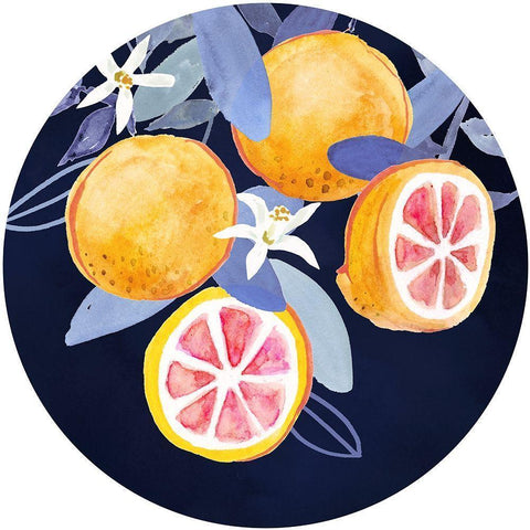 Fresh Fruit Collection C Black Modern Wood Framed Art Print by Borges, Victoria