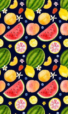 Fresh Fruit Collection E Black Ornate Wood Framed Art Print with Double Matting by Borges, Victoria