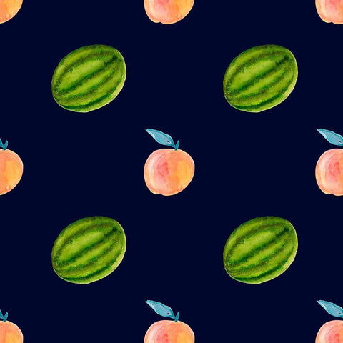 Fresh Fruit Collection G White Modern Wood Framed Art Print with Double Matting by Borges, Victoria