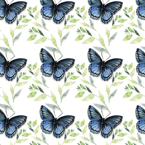 Watercolor Butterfly Collection I Black Modern Wood Framed Art Print with Double Matting by Parker, Jennifer Paxton
