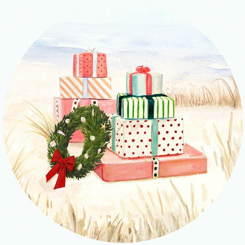 Christmas Coast Collection C Black Modern Wood Framed Art Print by Borges, Victoria