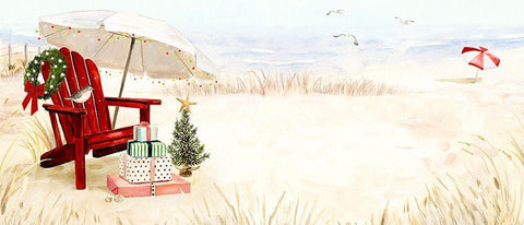 Christmas Coast Collection D White Modern Wood Framed Art Print with Double Matting by Borges, Victoria