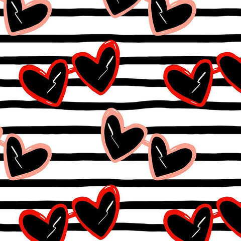 Darling Valentine Collection F Black Ornate Wood Framed Art Print with Double Matting by Borges, Victoria