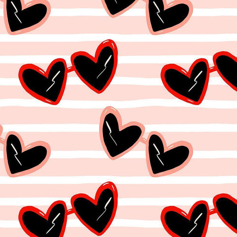 Darling Valentine Collection G White Modern Wood Framed Art Print with Double Matting by Borges, Victoria