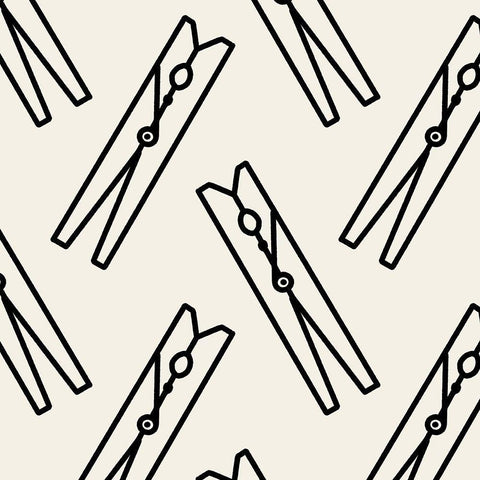 Laundry Room Collection F White Modern Wood Framed Art Print with Double Matting by Barnes, Victoria