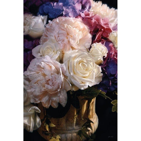 Rhapsody in Bloom - Vertical Gold Ornate Wood Framed Art Print with Double Matting by Bogle, Collin