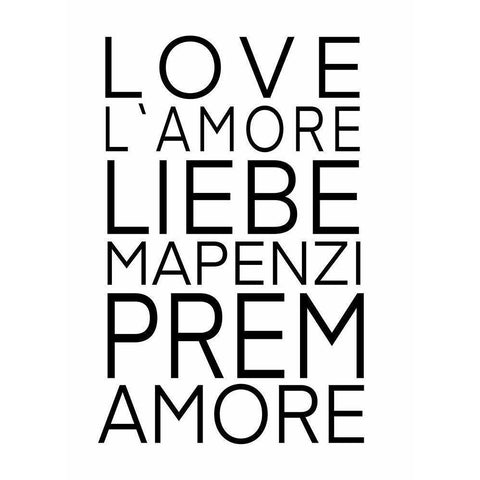 Love Language  Black Modern Wood Framed Art Print with Double Matting by Tyndall, Elizabeth