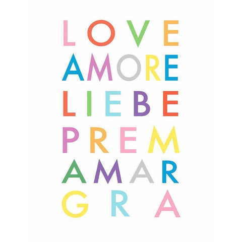 Love Languages White Modern Wood Framed Art Print by Tyndall, Elizabeth