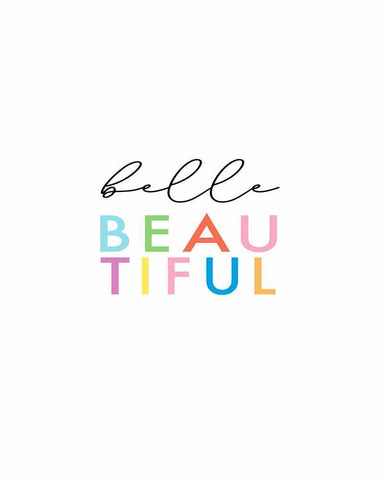 Beautiful Belle White Modern Wood Framed Art Print with Double Matting by Tyndall, Elizabeth