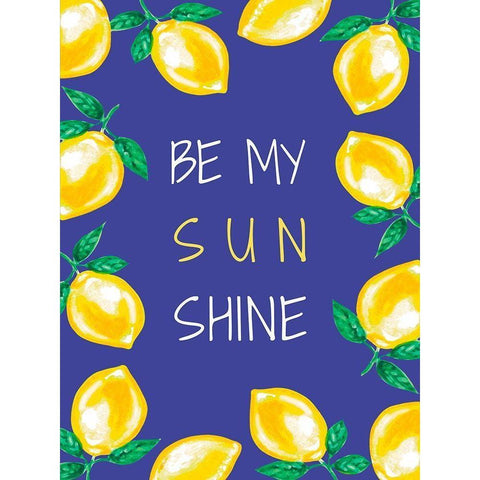 Be My Sunshine White Modern Wood Framed Art Print by Tyndall, Elizabeth