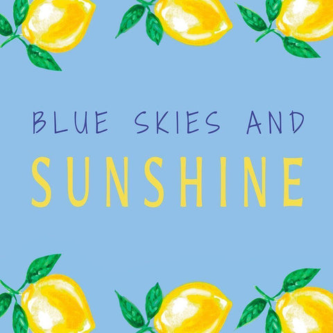 Blue Skies White Modern Wood Framed Art Print by Tyndall, Elizabeth