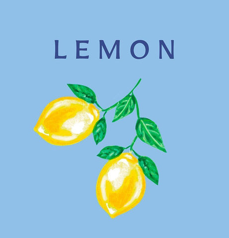 Hanging Lemons White Modern Wood Framed Art Print with Double Matting by Tyndall, Elizabeth