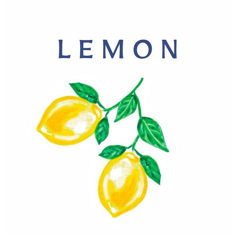 Hanging Lemons II White Modern Wood Framed Art Print by Tyndall, Elizabeth