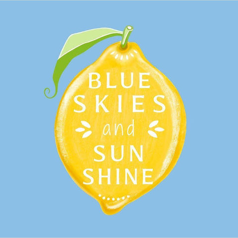 Blue Skies Black Modern Wood Framed Art Print with Double Matting by Tyndall, Elizabeth