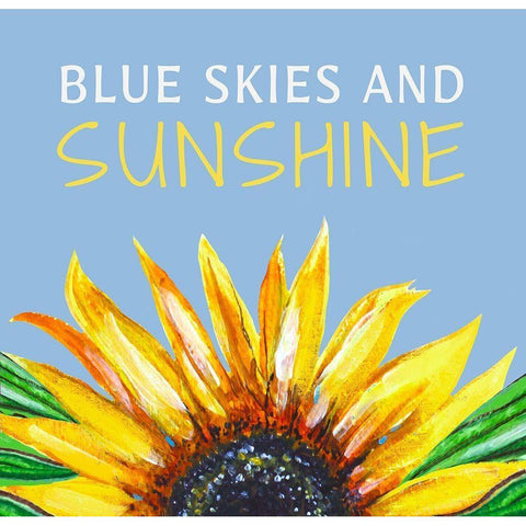 Blue Skies White Modern Wood Framed Art Print by Tyndall, Elizabeth