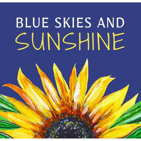 Blue Skies Black Modern Wood Framed Art Print with Double Matting by Tyndall, Elizabeth