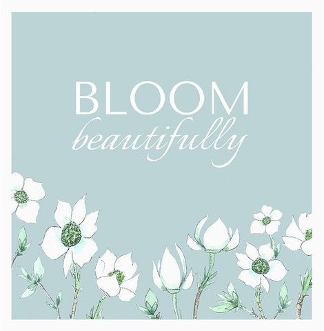 Bloom Beautifully White Modern Wood Framed Art Print with Double Matting by Tyndall, Elizabeth