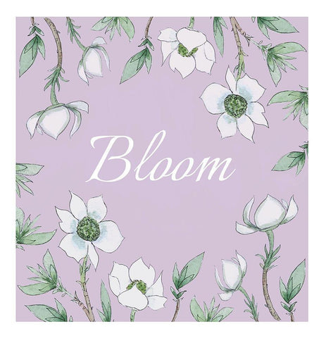 Bloom White Modern Wood Framed Art Print with Double Matting by Tyndall, Elizabeth