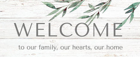 Welcome Black Ornate Wood Framed Art Print with Double Matting by Tyndall, Elizabeth