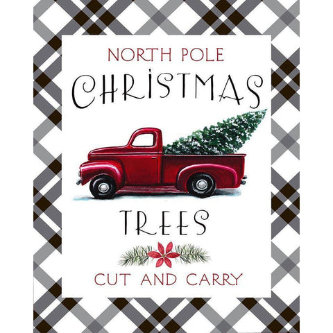 North Pole Black Modern Wood Framed Art Print by Tyndall, Elizabeth