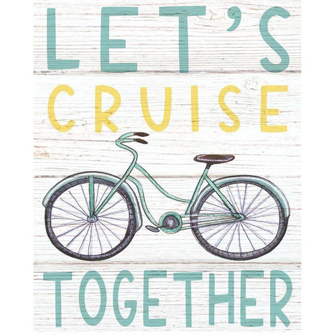 Lets Cruise Black Modern Wood Framed Art Print with Double Matting by Tyndall, Elizabeth