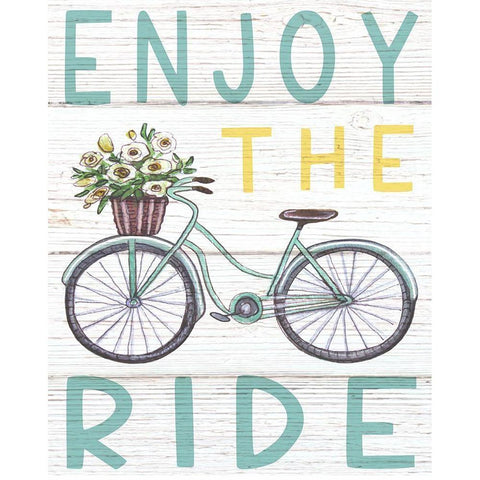 Enjoy the Ride Black Modern Wood Framed Art Print by Tyndall, Elizabeth