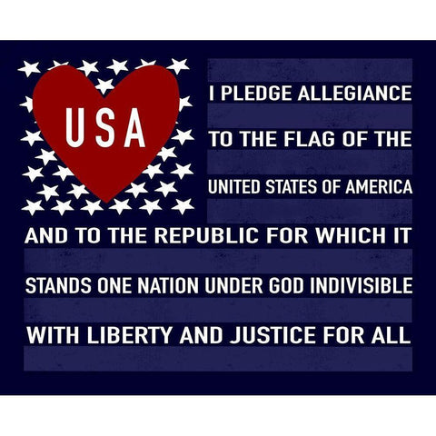 Blue USA Flag Black Modern Wood Framed Art Print with Double Matting by Tyndall, Elizabeth