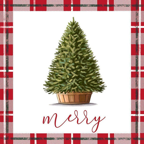 Merry Black Ornate Wood Framed Art Print with Double Matting by Tyndall, Elizabeth