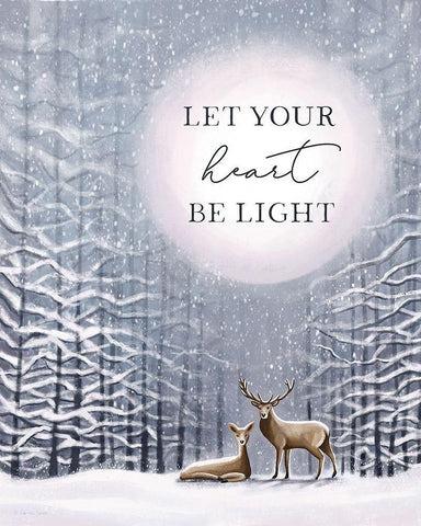 Light Heart White Modern Wood Framed Art Print with Double Matting by Tyndall, Elizabeth