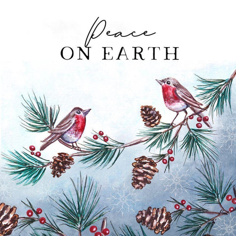 Peace on Earth White Modern Wood Framed Art Print with Double Matting by Tyndall, Elizabeth