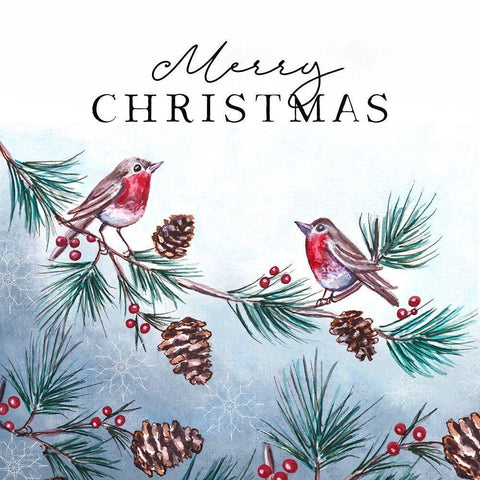 Merry Christmas White Modern Wood Framed Art Print by Tyndall, Elizabeth