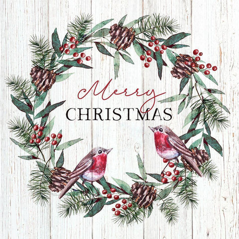 Merry Christmas Black Modern Wood Framed Art Print by Tyndall, Elizabeth