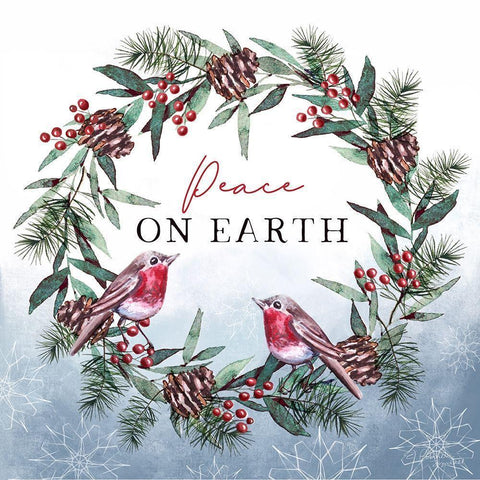 Peace on Earth Black Modern Wood Framed Art Print with Double Matting by Tyndall, Elizabeth