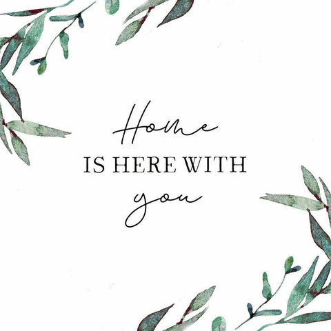 Home Black Ornate Wood Framed Art Print with Double Matting by Tyndall, Elizabeth