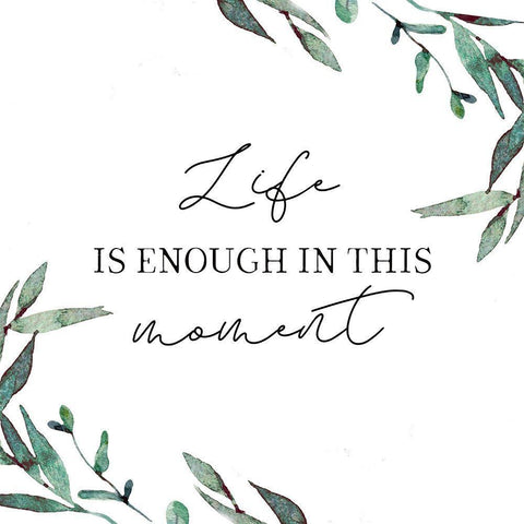 Life White Modern Wood Framed Art Print with Double Matting by Tyndall, Elizabeth