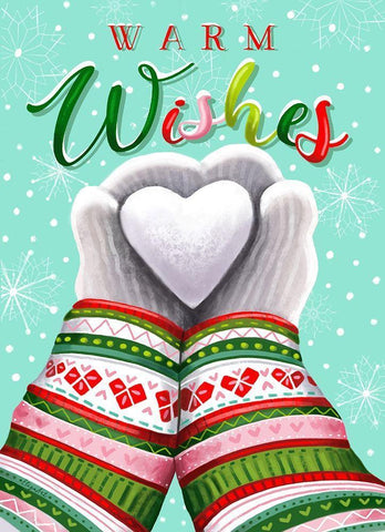 Warm Wishes White Modern Wood Framed Art Print with Double Matting by Tyndall, Elizabeth