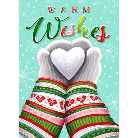 Warm Wishes White Modern Wood Framed Art Print by Tyndall, Elizabeth