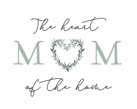 Heart of the Home II White Modern Wood Framed Art Print with Double Matting by Tyndall, Elizabeth