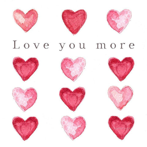 Love You More White Modern Wood Framed Art Print by Tyndall, Elizabeth