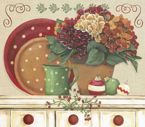Setting the Season Black Ornate Wood Framed Art Print with Double Matting by Moulton, Jo