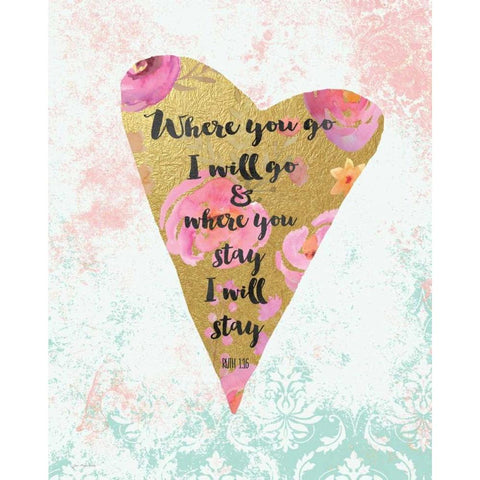 Where You Go Gold Ornate Wood Framed Art Print with Double Matting by Moulton, Jo