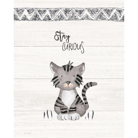 Stay Curious Black Modern Wood Framed Art Print by Moulton, Jo